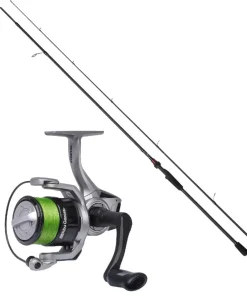Abu Garcia Barschcombo 2,07m / 4-15g + 2000er Spinnrolle + Geflochtene Schnur Angelset
