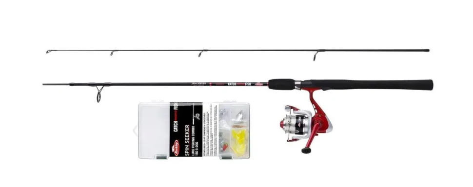 Berkley Catch More Fish Spin Seeker 2,10m / 10-30g Rute Rolle Schnur Köder Set