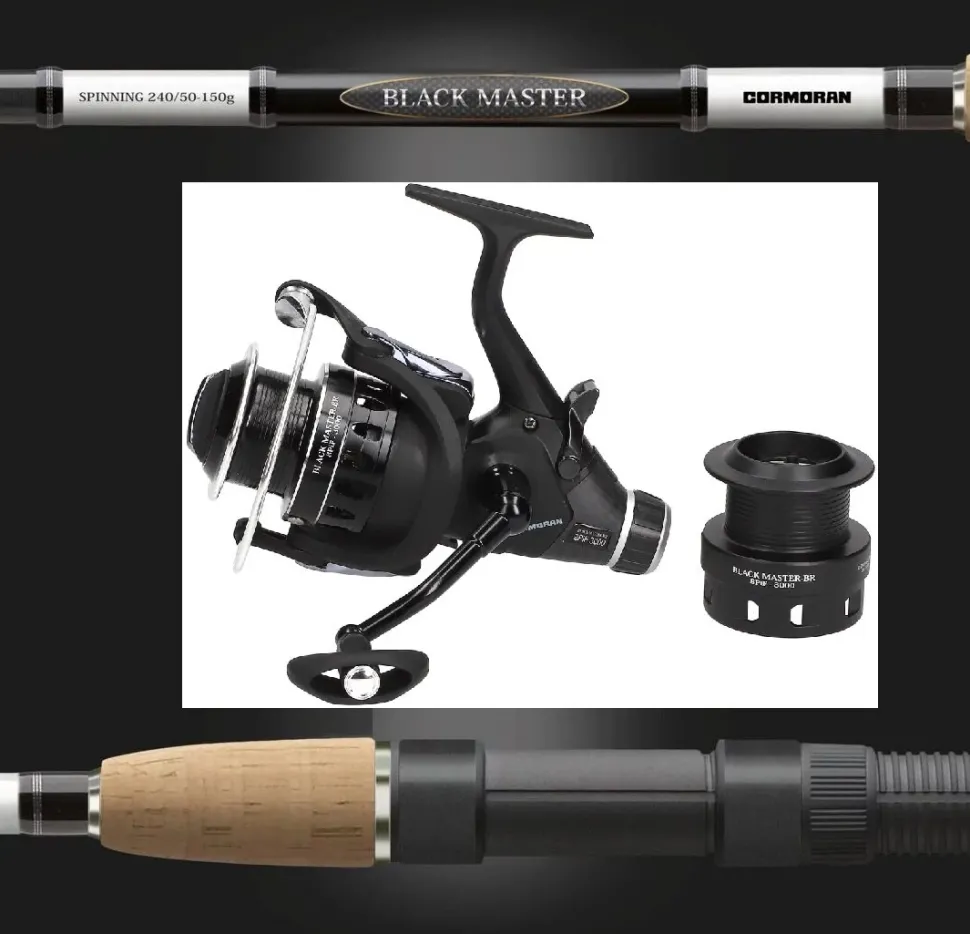 Cormoran Black Master Allroundcombo 3,00m 20-60g + 3000 Freilaufrolle Angelset