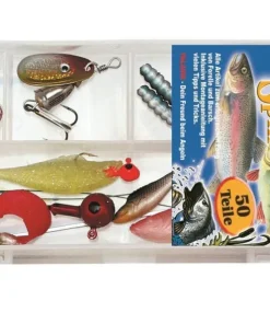 Expedition Angelrute Teleskop Angel Combo mit Schnur Angelköder Set und Kescher