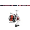 Lineaeffe Tele Brandungscombo Heavy Caster Rod 4,20m / bis 250g Brandungsrute + SK12 Großfischrolle 70 Angelrolle mit Schnur