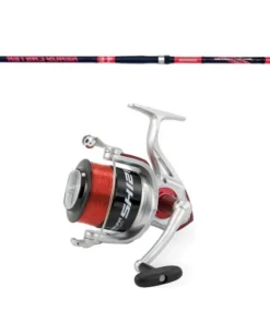 Lineaeffe Tele Brandungscombo Heavy Caster Rod 4,20m / bis 250g Brandungsrute + SK12 Großfischrolle 70 Angelrolle mit Schnur