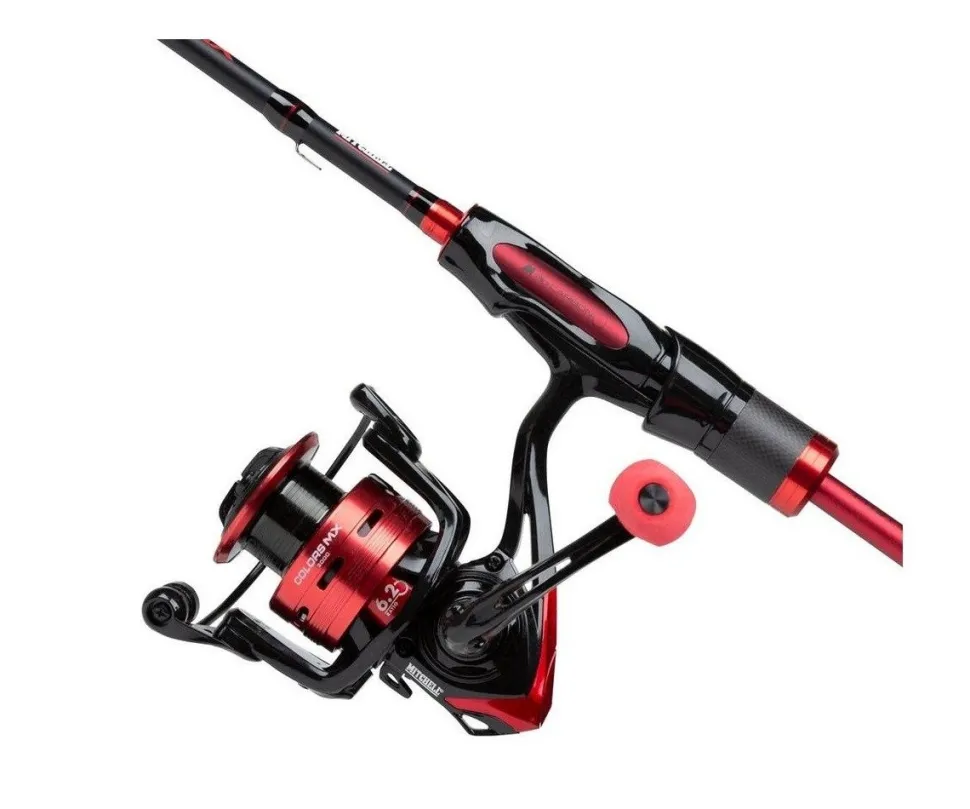 Mitchell Colors MX Red 702L 2,13m 3-14g + 2000FD Rolle Combo Spinncombo