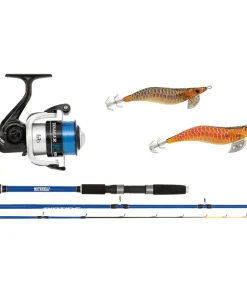 Mitchell Combo Riptide R Squid 1,80m + Rolle 3000FD + Schnur 0,25mm Tintenfisch