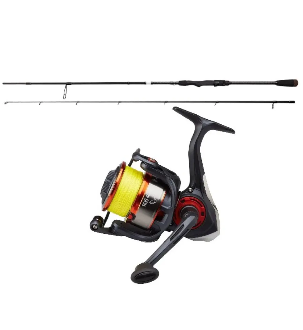 Savage Gear SG2 Drop Shot Combo 2,23m 2-12g + 3000FD + Gefl. Schnur Angelset