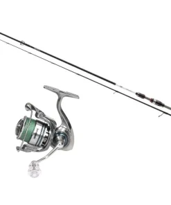 Spinncombo Light Daiwa Silver Creek 2,20m 5-21g + Mostal Carbon 800FD mit Schnur Angelset