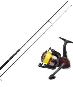 Urlaubscombo Savage Gear SG2 Shore Game Spinnrute & Savage Gear Rolle + geflochtene Schnur  Angelset