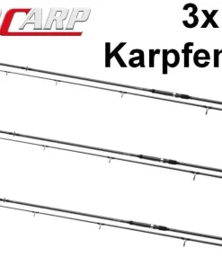 3x Pro Carp Karpfenrute Set 12ft 3,60m 3,50lb Dreierpack Carp Rod